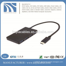 USB 3.1 Tipo-C USB-C 4 portas hub adaptador para PC Laptop Tablet Apple novo Macbook